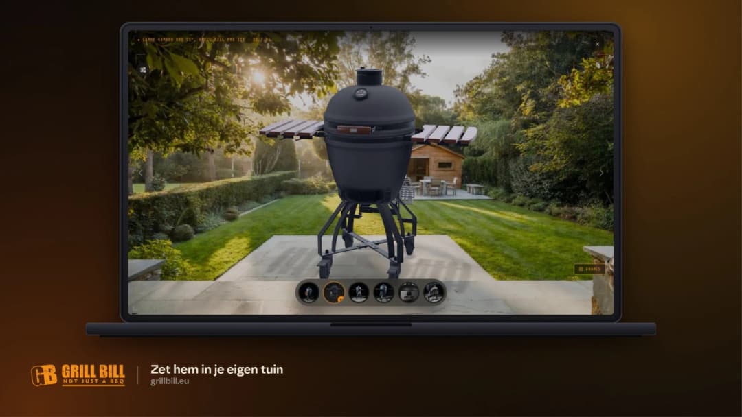 De nieuwe grillbill.eu: bekijk je kamado in 3D en zet hem in je eigen tuin