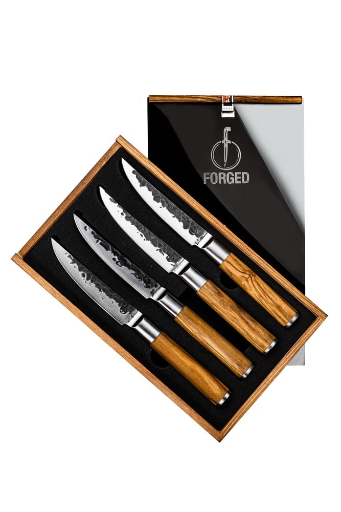 Olive Forged - 4-piece Steak Knife Set