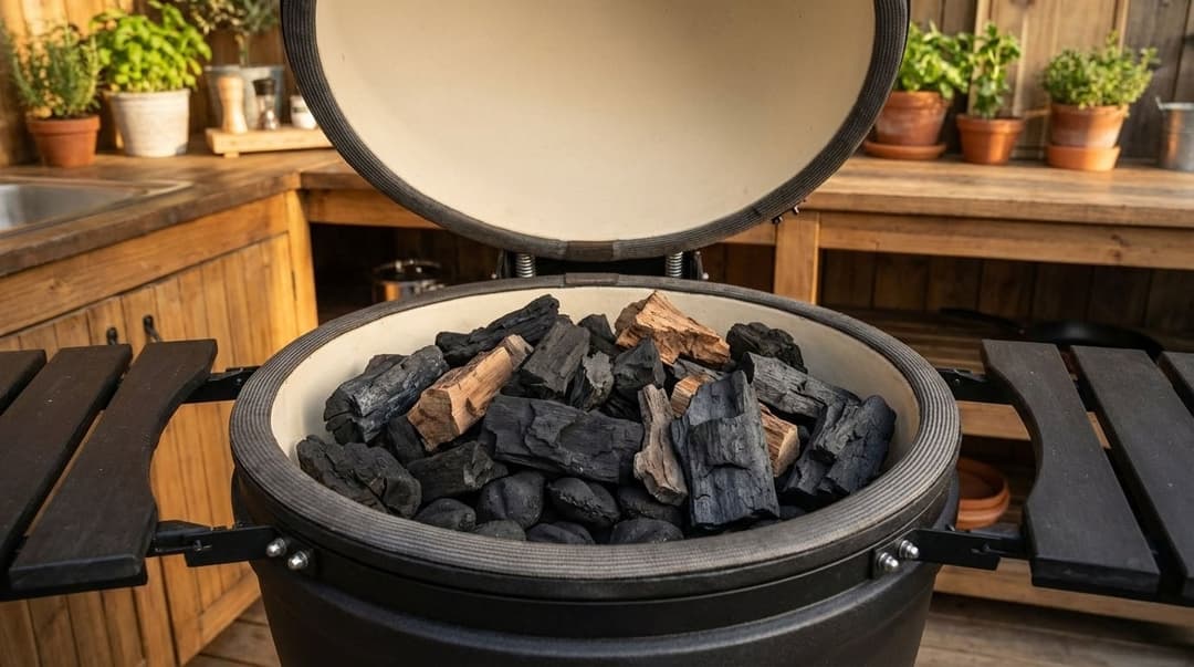 Hoeveel houtskool moet je gebruiken in een kamado?