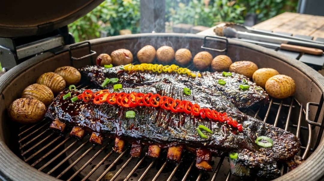 Iberico spareribs volgens de 3-2-1 methode