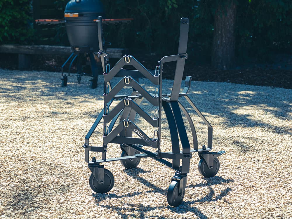 Trolley met Grate Organizer - Grill Bill Pro III - 21"