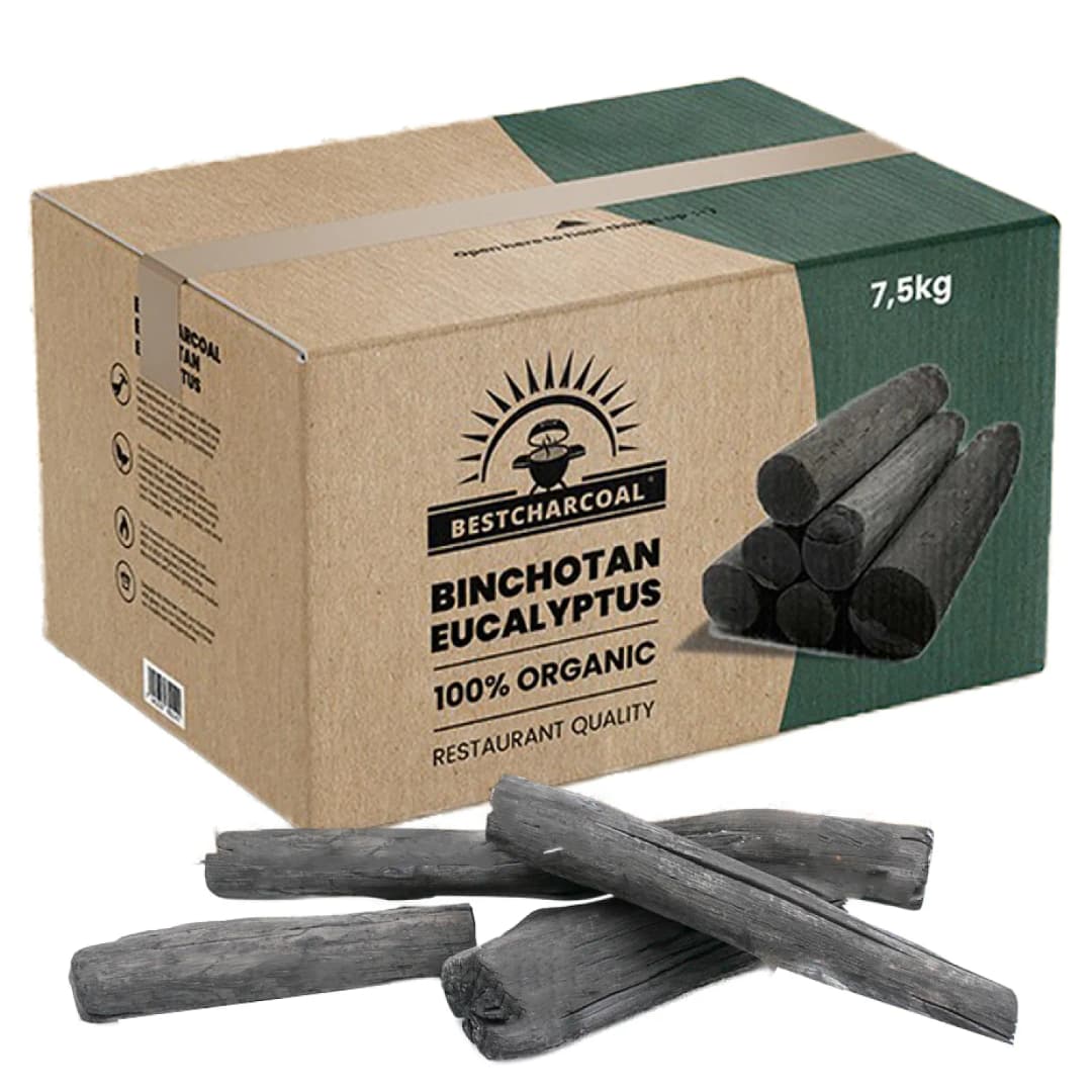 Binchotan Houtskool - 7.5kg - Eucalyptus - Bestcharcoal