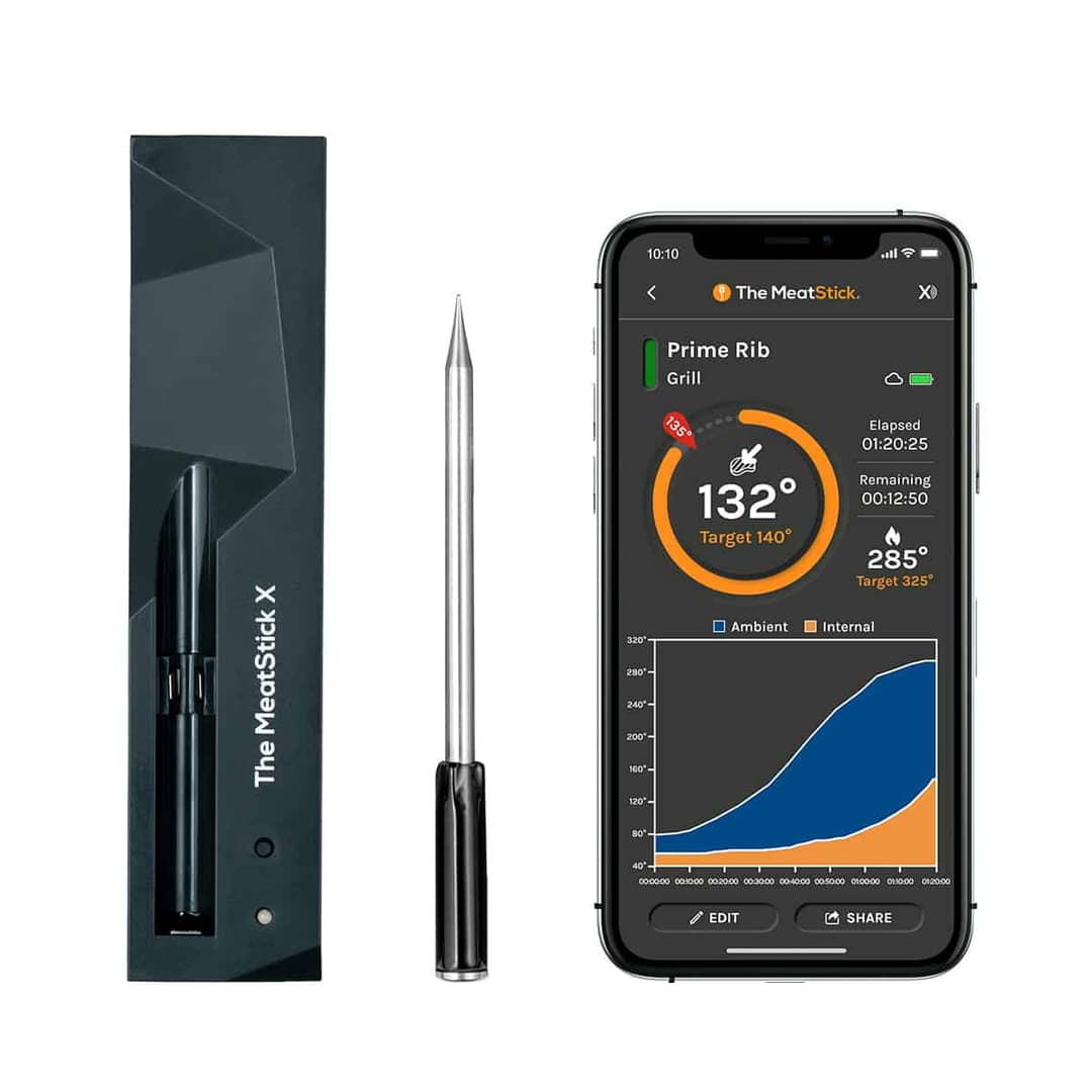 Draadloze Thermometer - The Meatstick X Set - Zwart