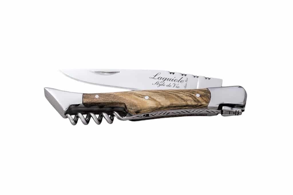 Luxury Line Zakmes met Kurkentrekker Olijfhout