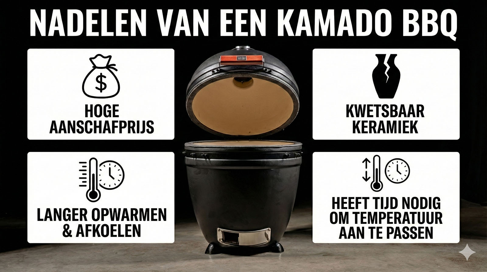 nadelen van een kamado