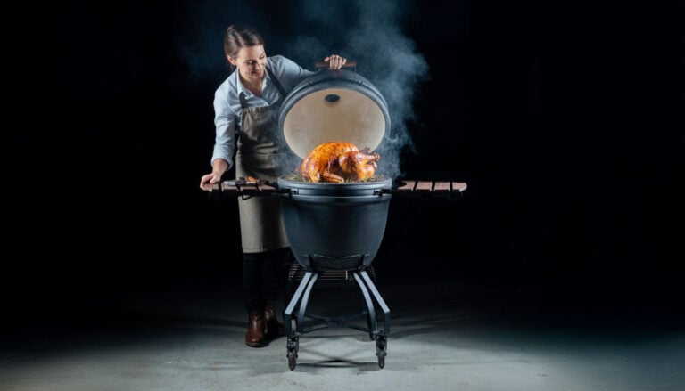 Indirect koken op een kamado