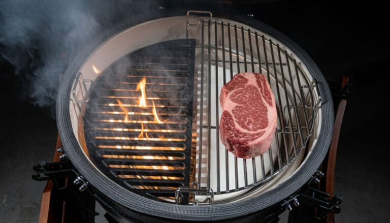 Reverse sear op een kamado