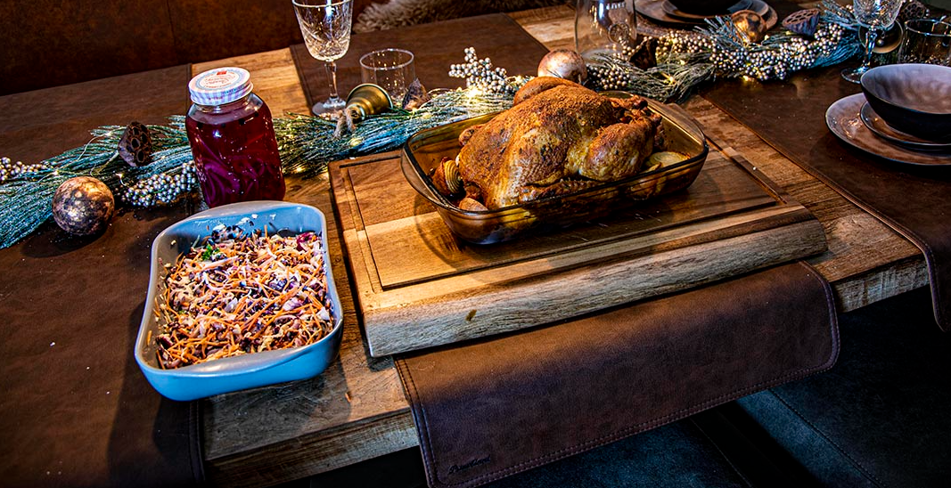 Gebraden Kerstkalkoen met Jus van de BBQ